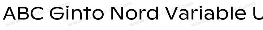 ABC Ginto Nord Variable Unlicensed字体转换